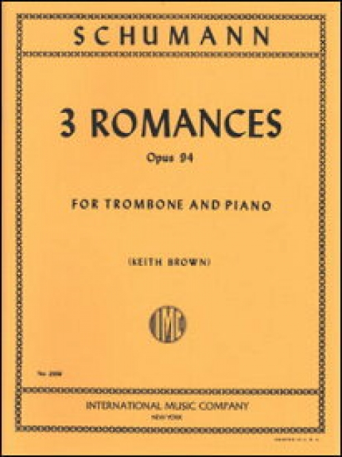 3つのロマンス・作品94（ロベルト・シューマン）（トロンボーン+ピアノ