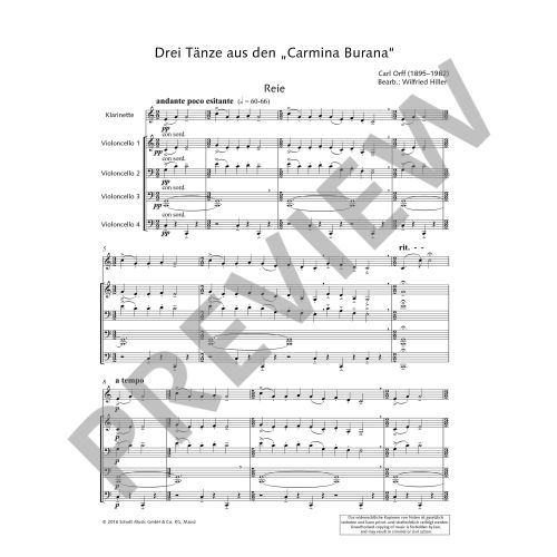 3つの舞曲「カルミナ・ブラーナ」より (カール・オルフ)（クラリネット