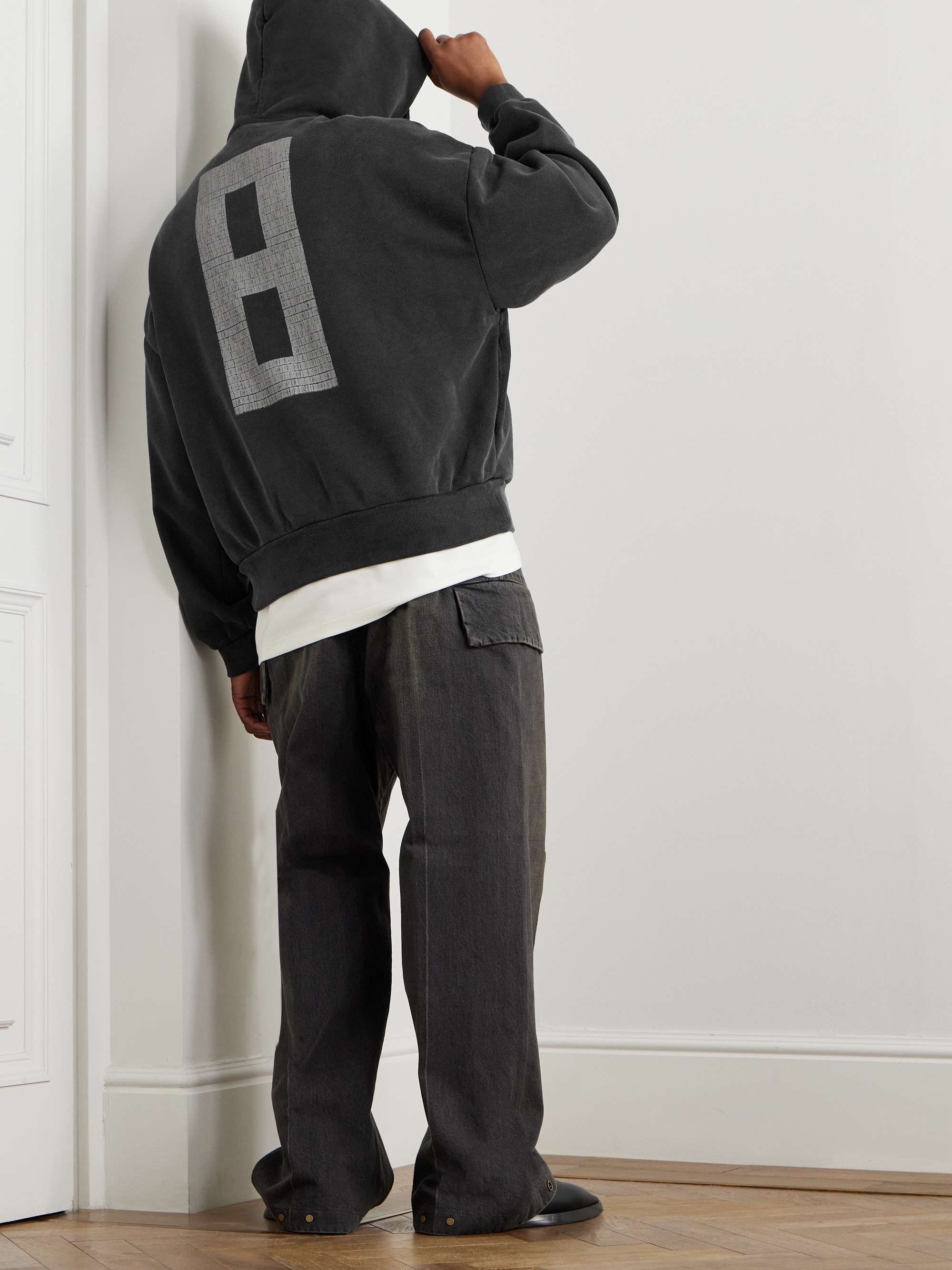 FEAR OF GOD Logo-Print Cotton-Jersey Hoodie for Men | MR PORTER