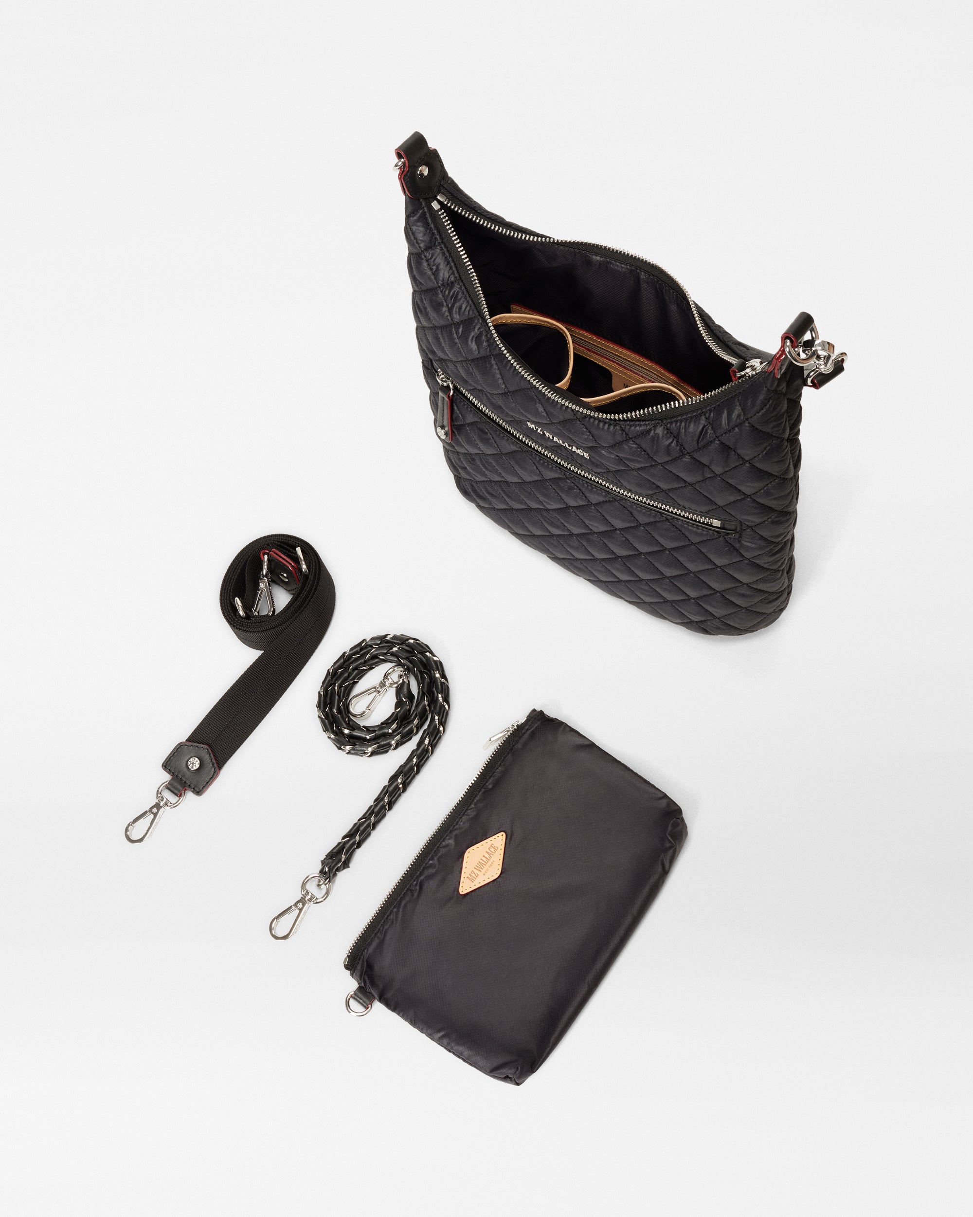 Black Quilted Shoulder Bag | MZ Wallace