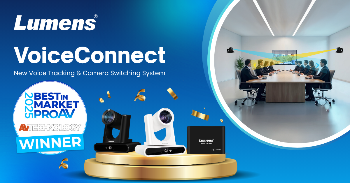 Lumens VoiceConnectが2025年Pro AVベスト・イン・マーケット賞をAV