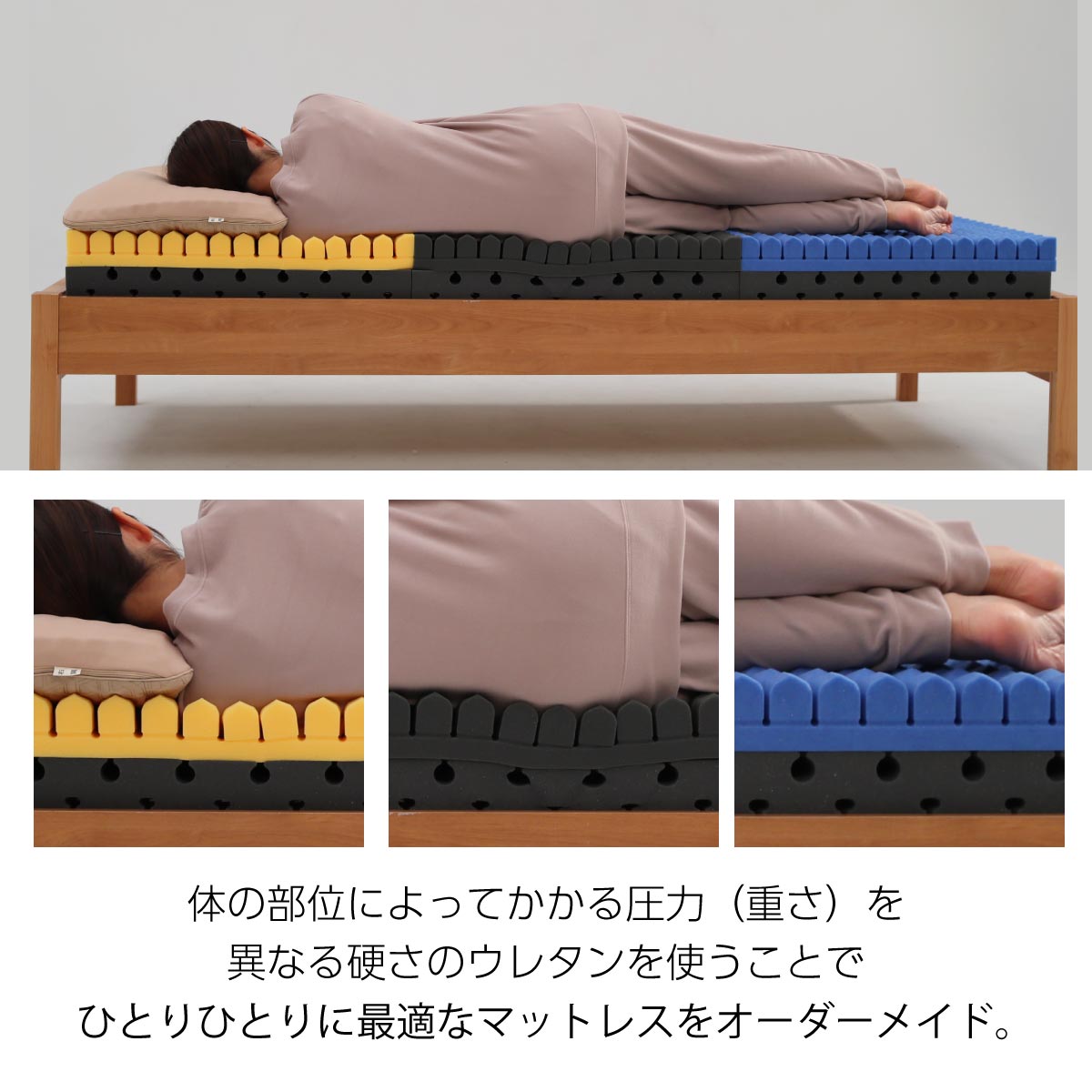 オーダーメイド腰楽寝myマット 七つ星 厚み12cm シングル セミダブル