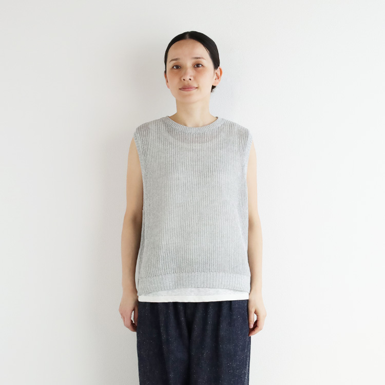 nofl】テレデランリネン畦ニットベスト 644003780 | ナチュラル服通販
