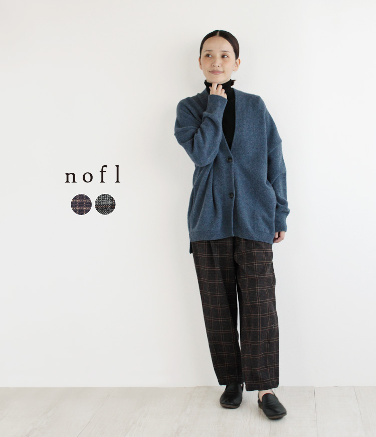 nofl】コットンツイードチェックパンツ 644205260-644206740