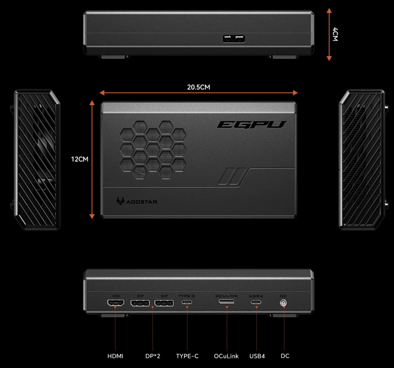 Aoostar XG76: New eGPU dock released with USB4 and OCuLink for