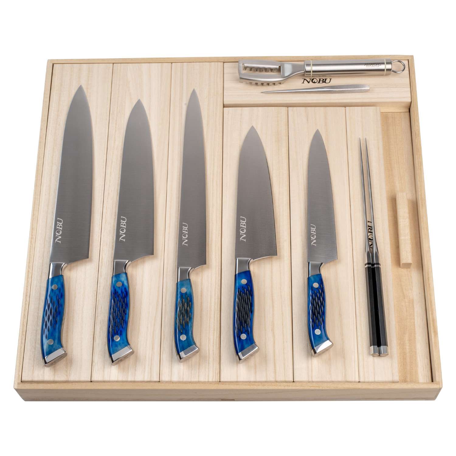 NOBU x Nenox Knife Set Blue | Nobu Collection