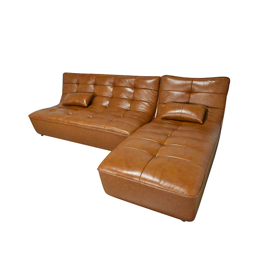 カウチソファZM890【送料・開梱設置無料】ブラウンレザー | NOCE