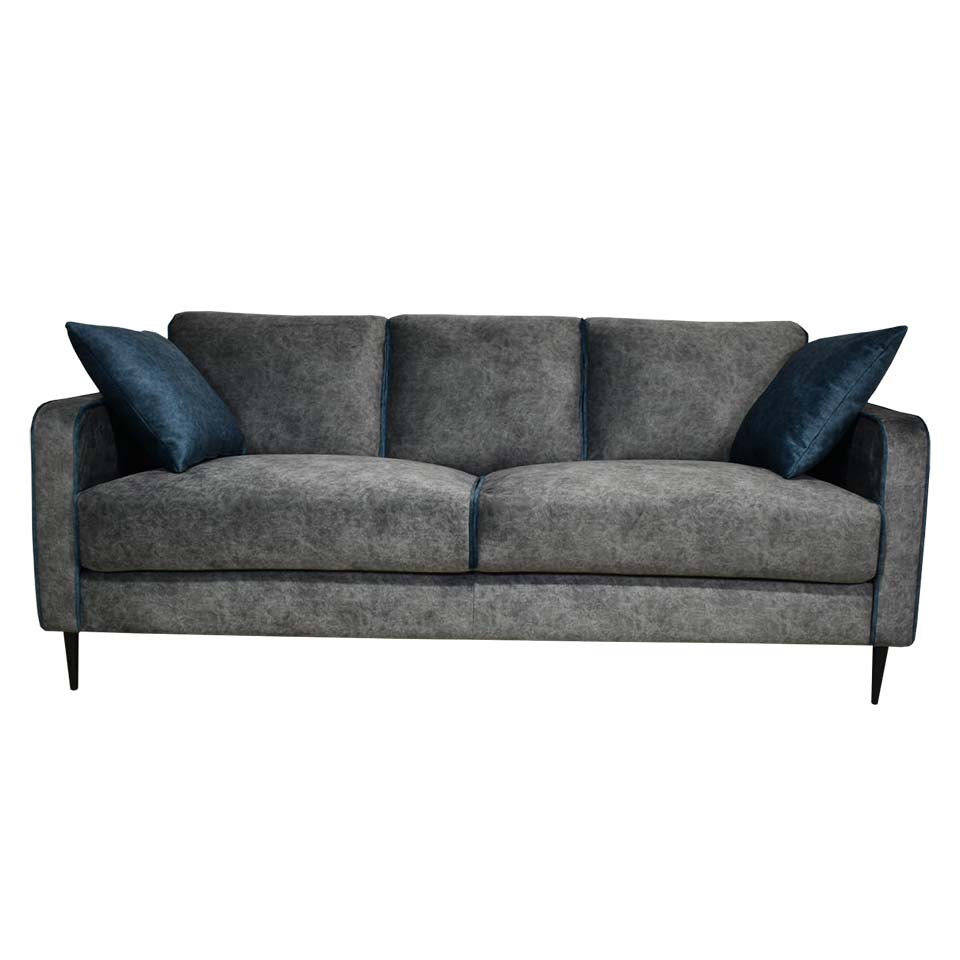 ソファNEW01 3人掛け【送料・開梱設置無料】グレー/ブルー | NOCE