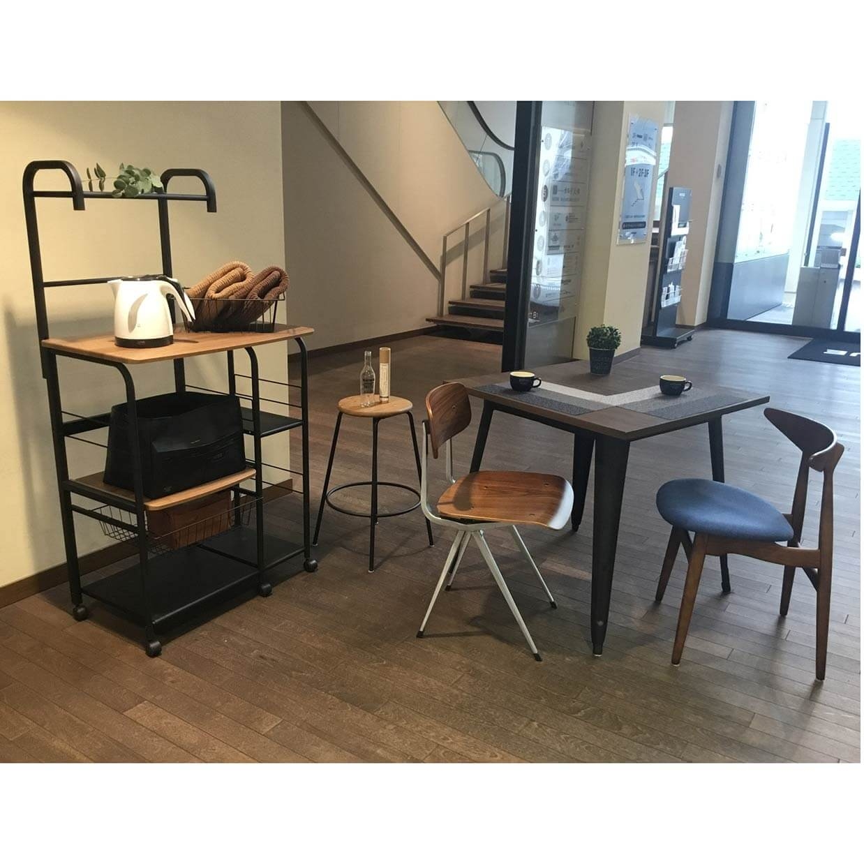 レンジラックL【送料無料】 2ウォールナット/ブラック | NOCEノーチェ