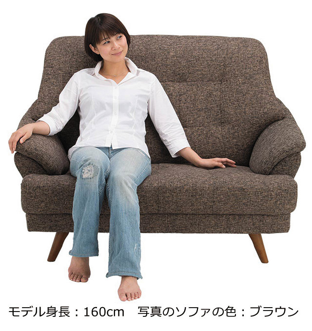 ソファHY2766 2人掛け【送料・開梱設置無料】 ライトグレー 通販