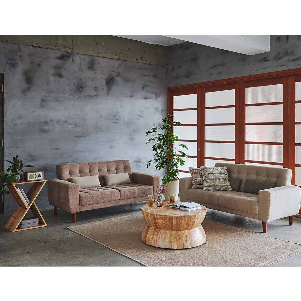 ソファHY7314 2人掛け【送料・開梱設置無料】ライトブラウン | NOCE