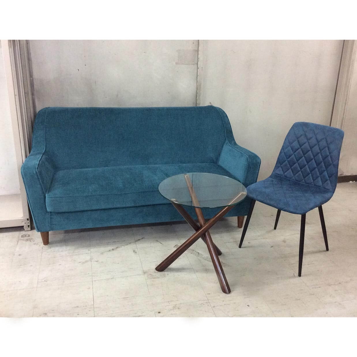 ソファTD1914 3人掛け【送料・開梱設置無料】 ブルー 通販|インテリア