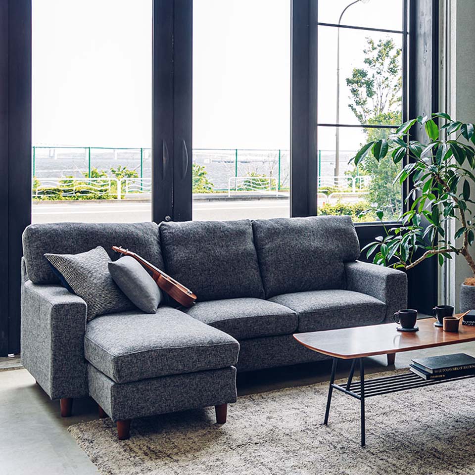 ソファHY0061【送料・開梱設置無料】 ダークグレー | NOCEノーチェ