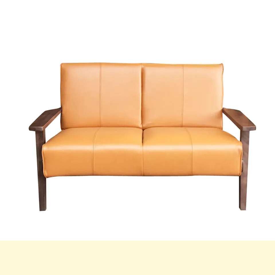 ソファ【本革】NC130A 2人掛け【送料無料】 キャメルレザー