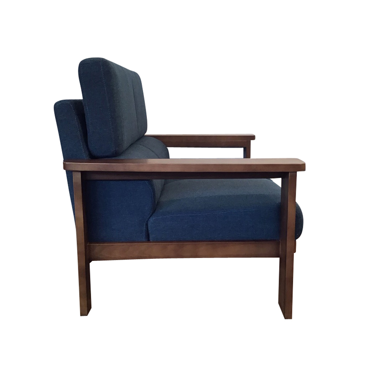 ソファNC779 2人掛け【送料・開梱設置無料】 ブルー/ウォールナット