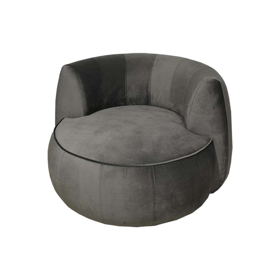 ソファCIRCLE 1人掛け【送料・開梱設置無料】グレー/ブラウン【意匠