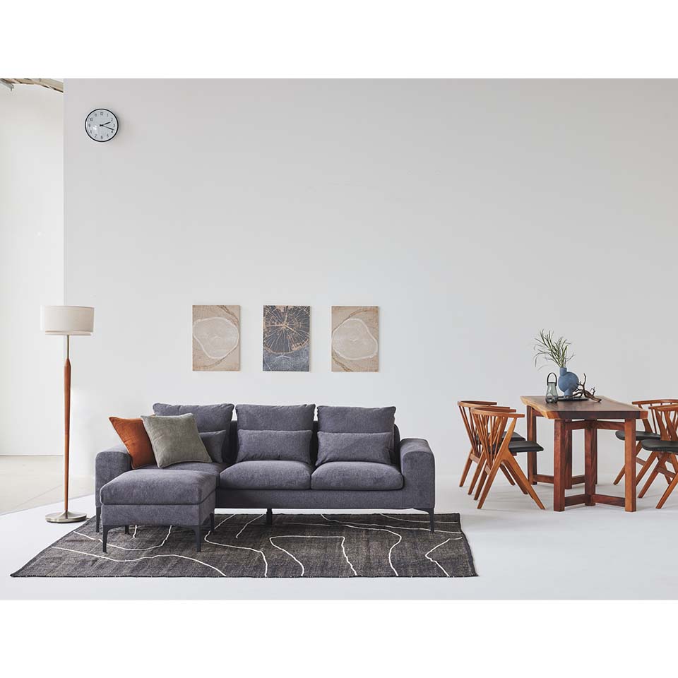 カウチソファCALM【送料・開梱設置無料】グレー | NOCEノーチェ 家具