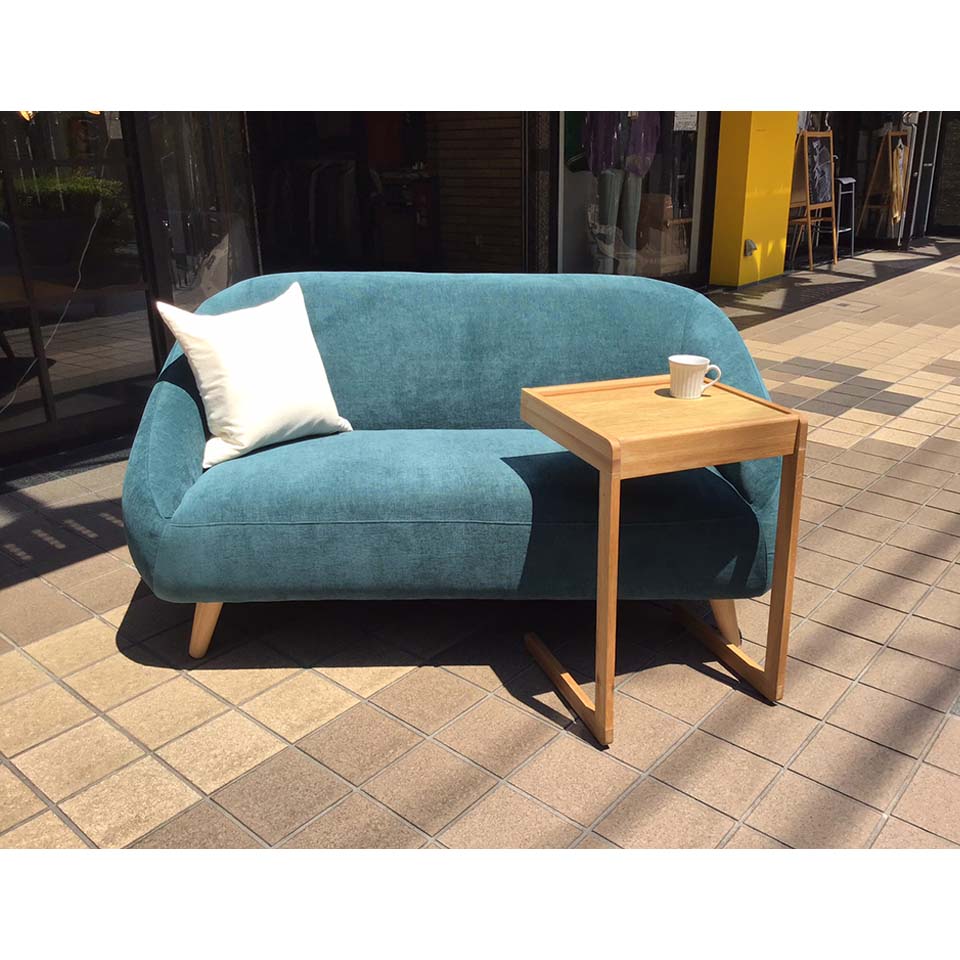 ソファALEXIA 2人掛け ピーコックグリーン【送料・開梱設置無料