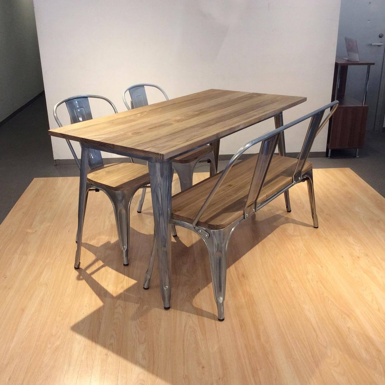 テーブルTC140-70M【送料無料】 ガルバナイズド/ナチュラル | NOCE