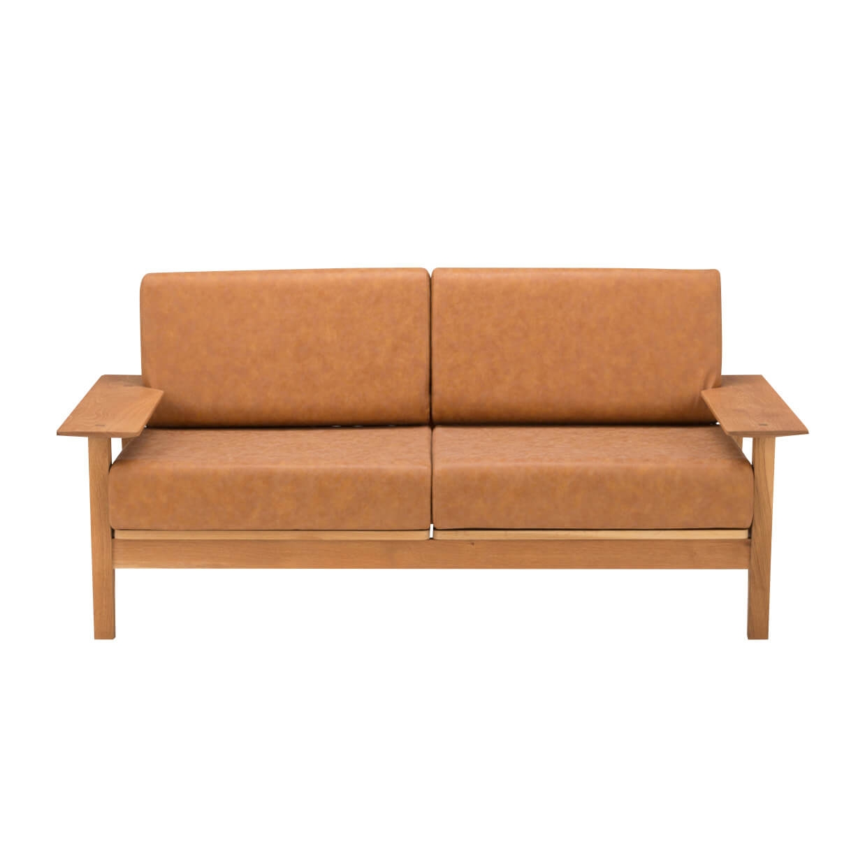 ソファ1610 2人掛け【送料・開梱設置無料】 ライトブラウン 通販