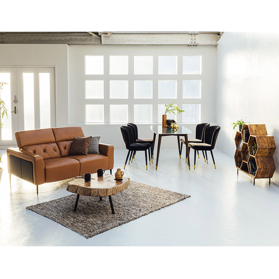 可動式背もたれソファZM790【本革】2人掛け【送料・開梱設置無料