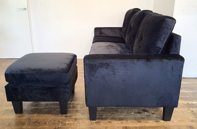 ベルベットの3人掛けカウチソファが59,800円 | NOCEノーチェ 家具