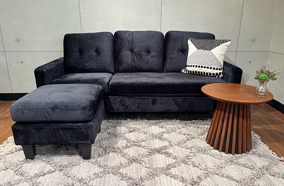 ベルベットの3人掛けカウチソファが59,800円 | NOCEノーチェ 家具