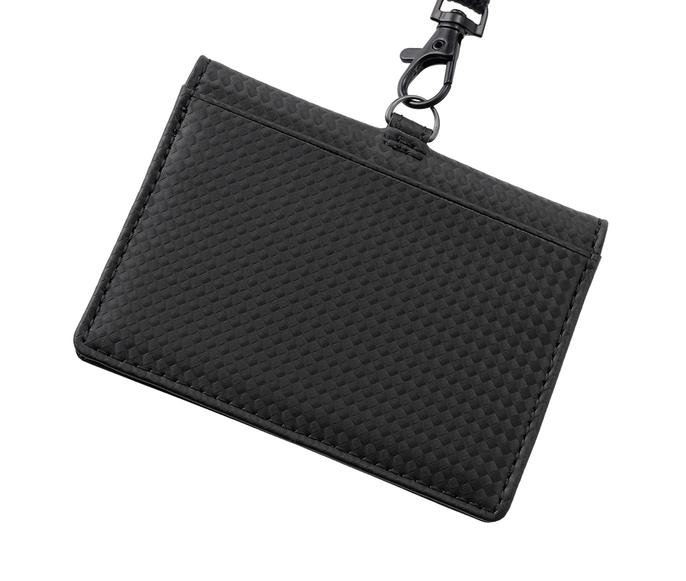 ノイインテレッセ】IDカードケース(二つ折り・2面)□カーボン