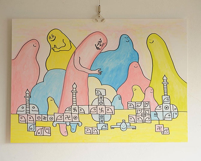 マーク・ゴンザレスのサイズ大きめの原画です！ ー NOISEKING ノイズキング