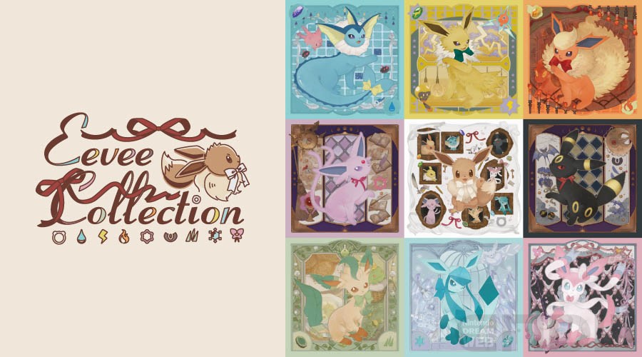 イーブイとイーブイの進化形が勢揃いしたグッズ「Eevee Collection