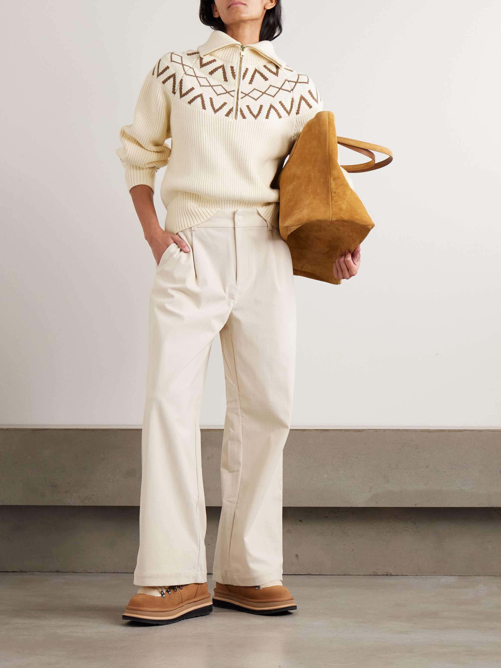 VARLEY Sigrid Fair Isle knitted half-zip sweater | NET-A-PORTER