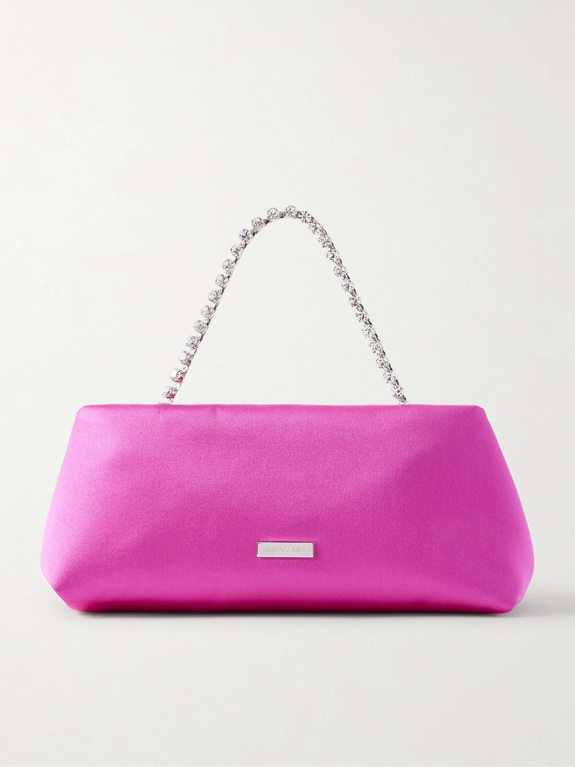 AQUAZZURA Temptation mini embellished satin tote | NET-A-PORTER