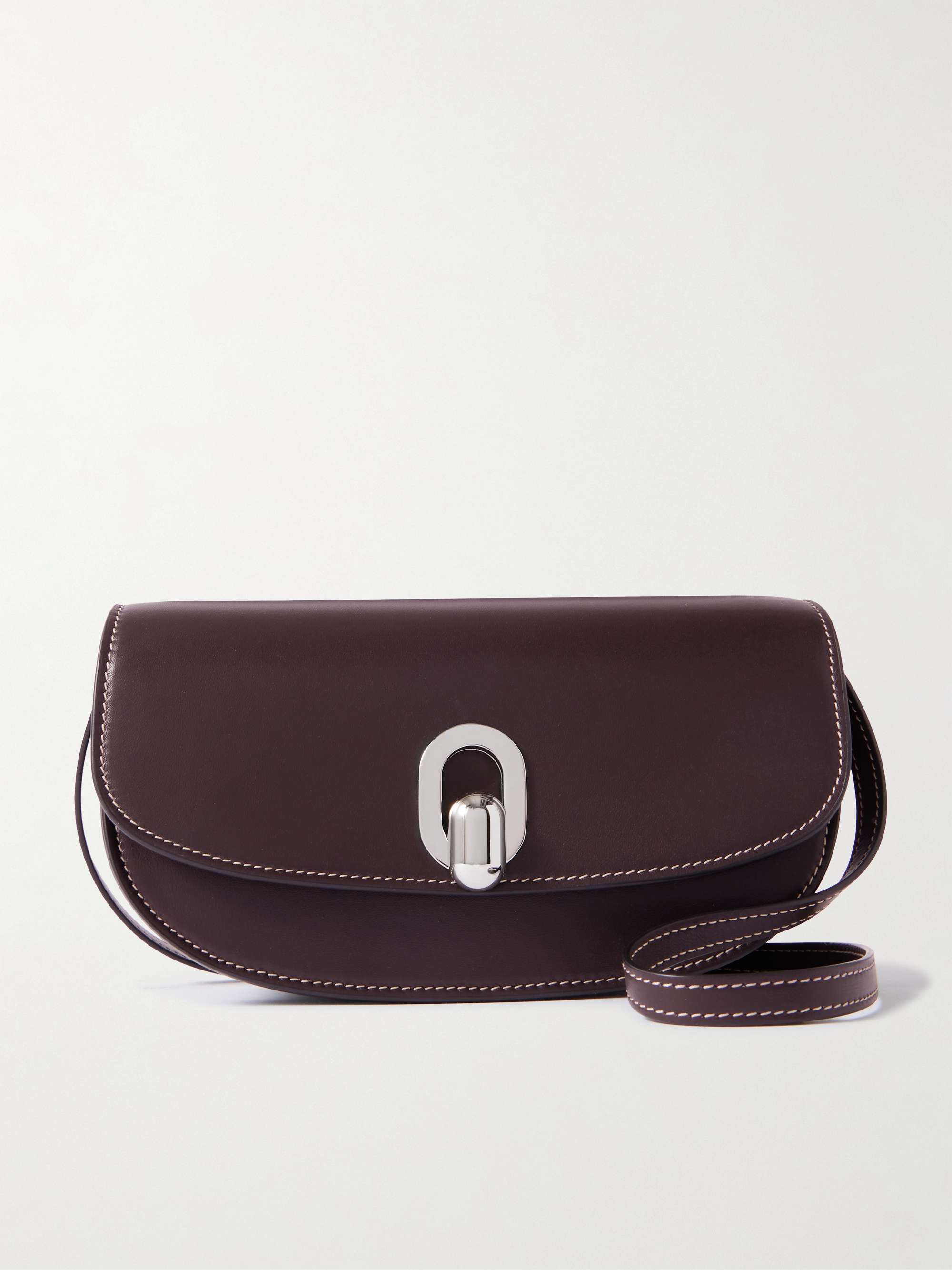 SAVETTE Tondo Crescent leather shoulder bag | NET-A-PORTER