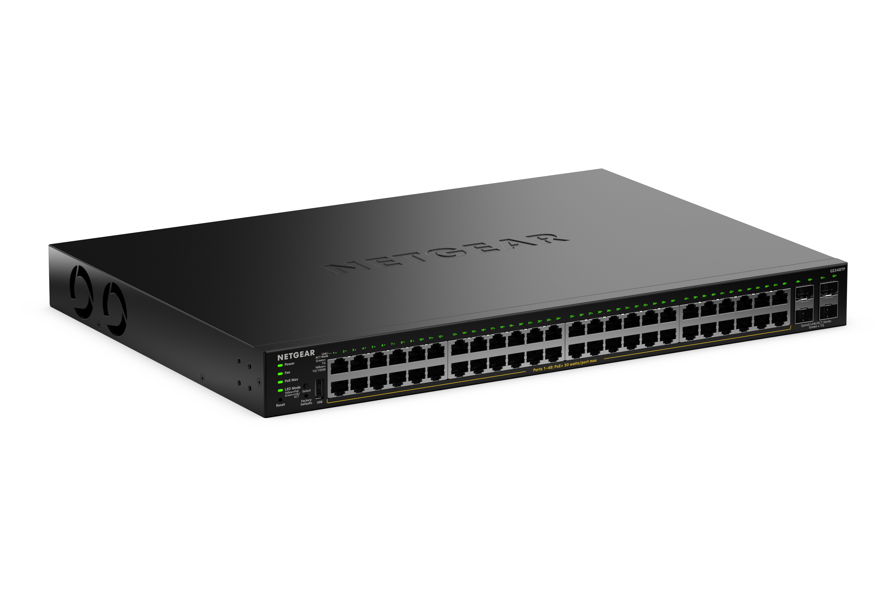 48-Port Gigabit PoE+ Switch - Smart Managed Essentials - GS348TPv2