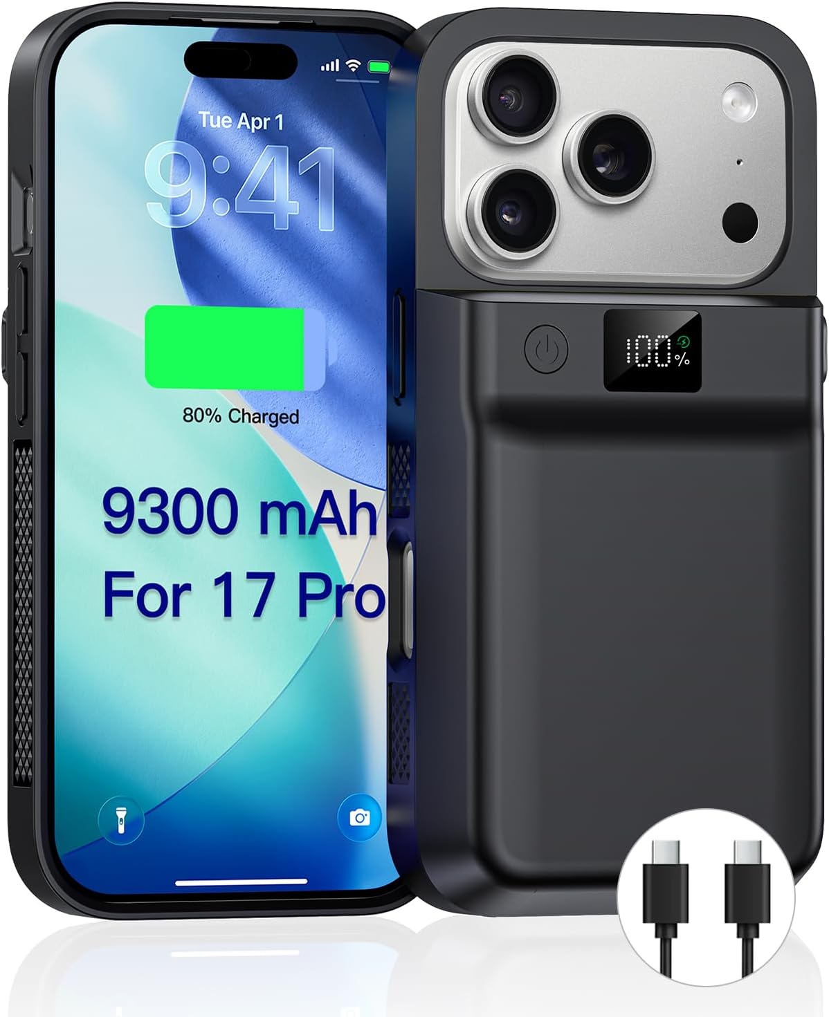 9300mAh Battery Case for iPhone 17 Pro(6.3