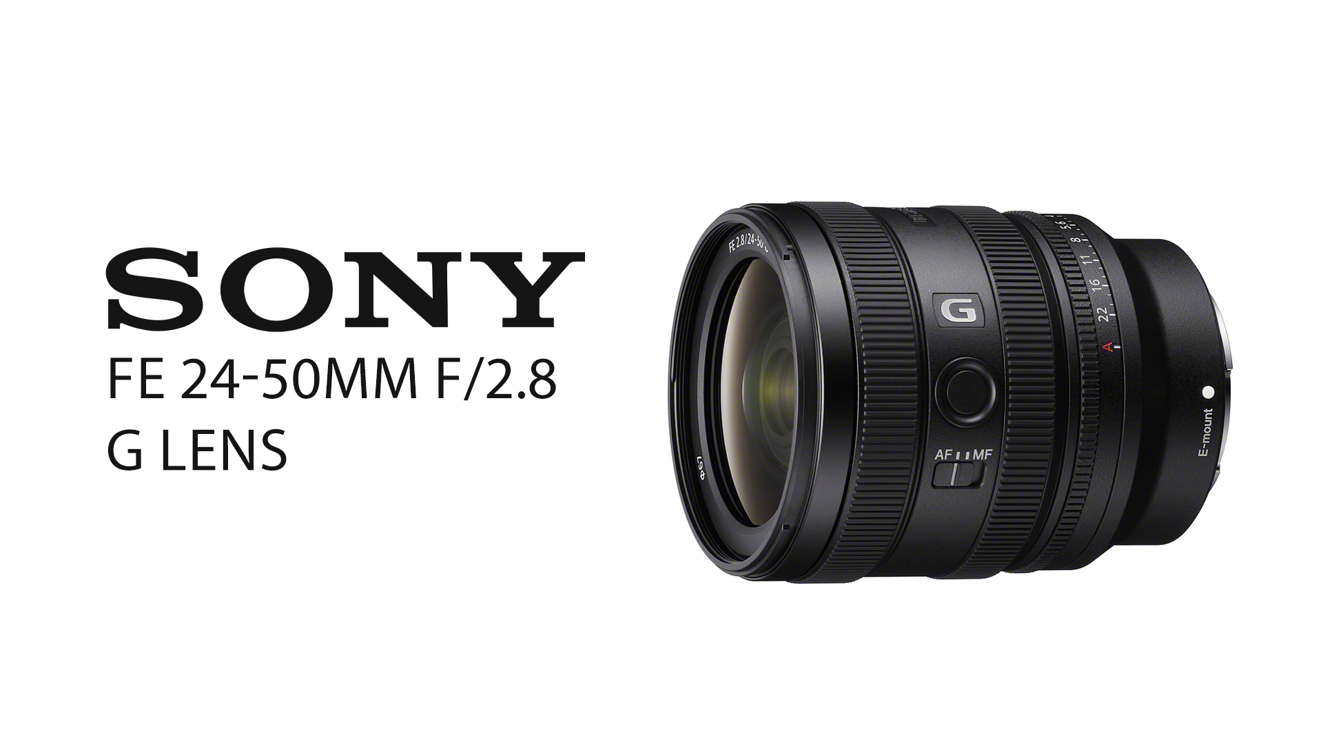 Sony Announces the Compact FE 24-50mm F2.8 G Standard Zoom Lens