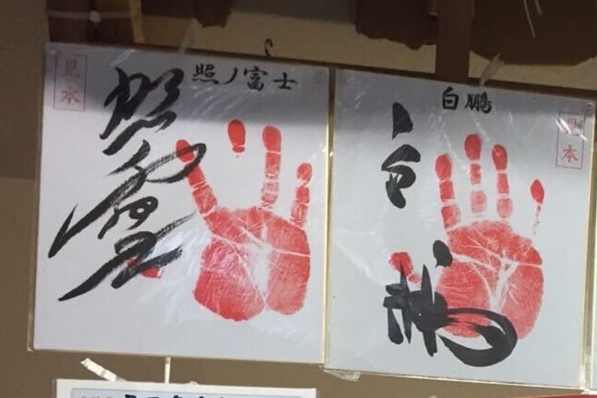 相撲デザイン クッション かなり大きめ‼️ 白鵬サイン入り‼️ 相撲