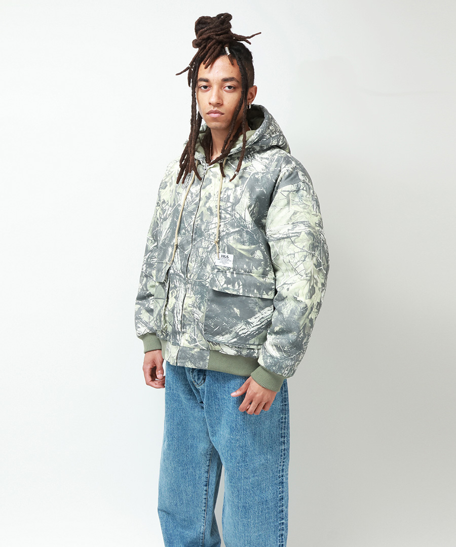 HIDEANDSEEK(ハイドアンドシーク) フードジャケット Camo Zip Hooded