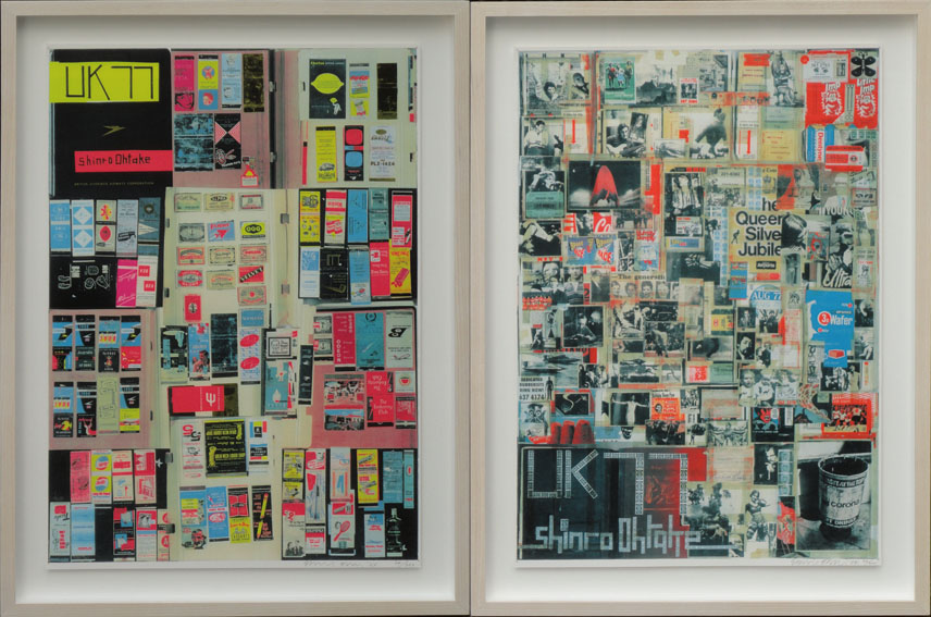 大竹伸朗版画額 「UK77」 2枚組 / Shinro Ohtake | Natsume Books