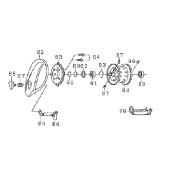 ダイワ(Daiwa) パーツ:11スマック 100H スプール(94-96) NO.094 129518