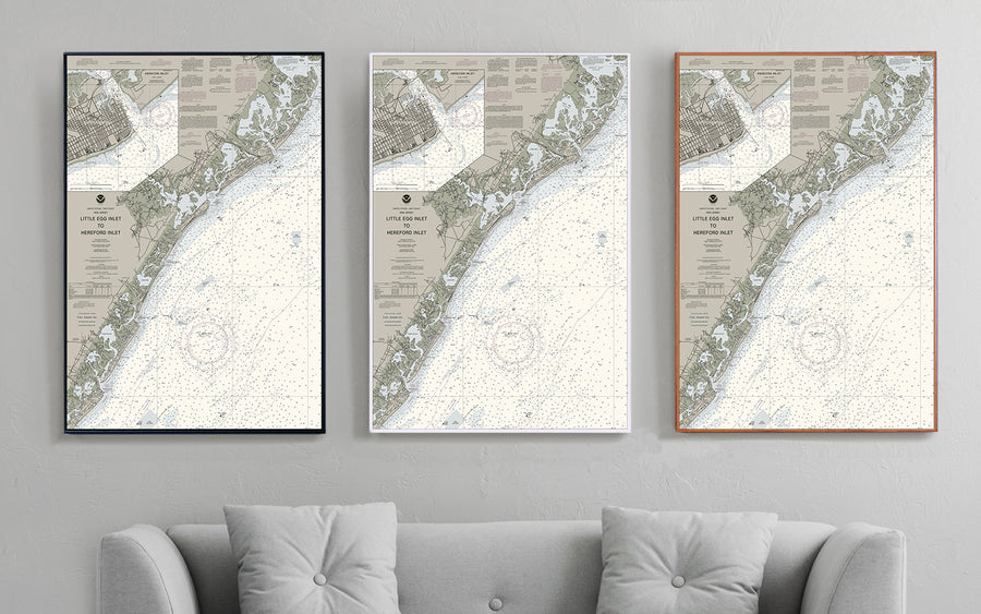 Little Egg Inlet To Hereford Inlet Nautical Chart Art - Atlantic