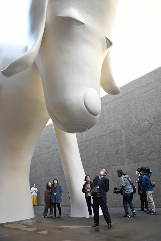 あおもり犬 初の「化粧直し」／県立美術館｜なびたび北東北