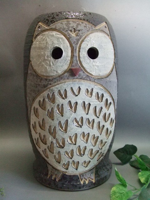 ふくろう傘立｜中村陶器 信楽焼の通販サイト （滋賀/陶器/焼き物