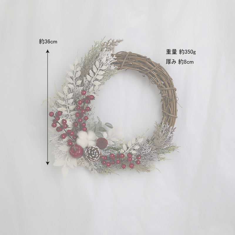 Nakajo's Christmas クリスマスリース販売 日本製のリース・可憐 - 質