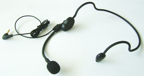 ヘッドセットマイク MIC-886 軽量で耳掛式、手ぶら拡声器用のマイク