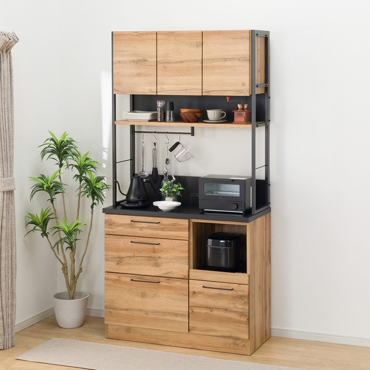 キッチンボード(IM301 100OP LBR) | ニトリネット【公式】 家具