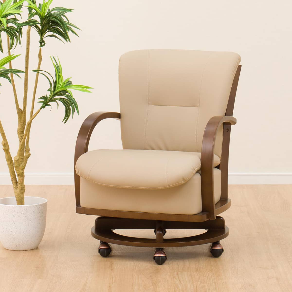 回転式 肘付きダイニングチェア(PR301 MBR) | ニトリネット【公式