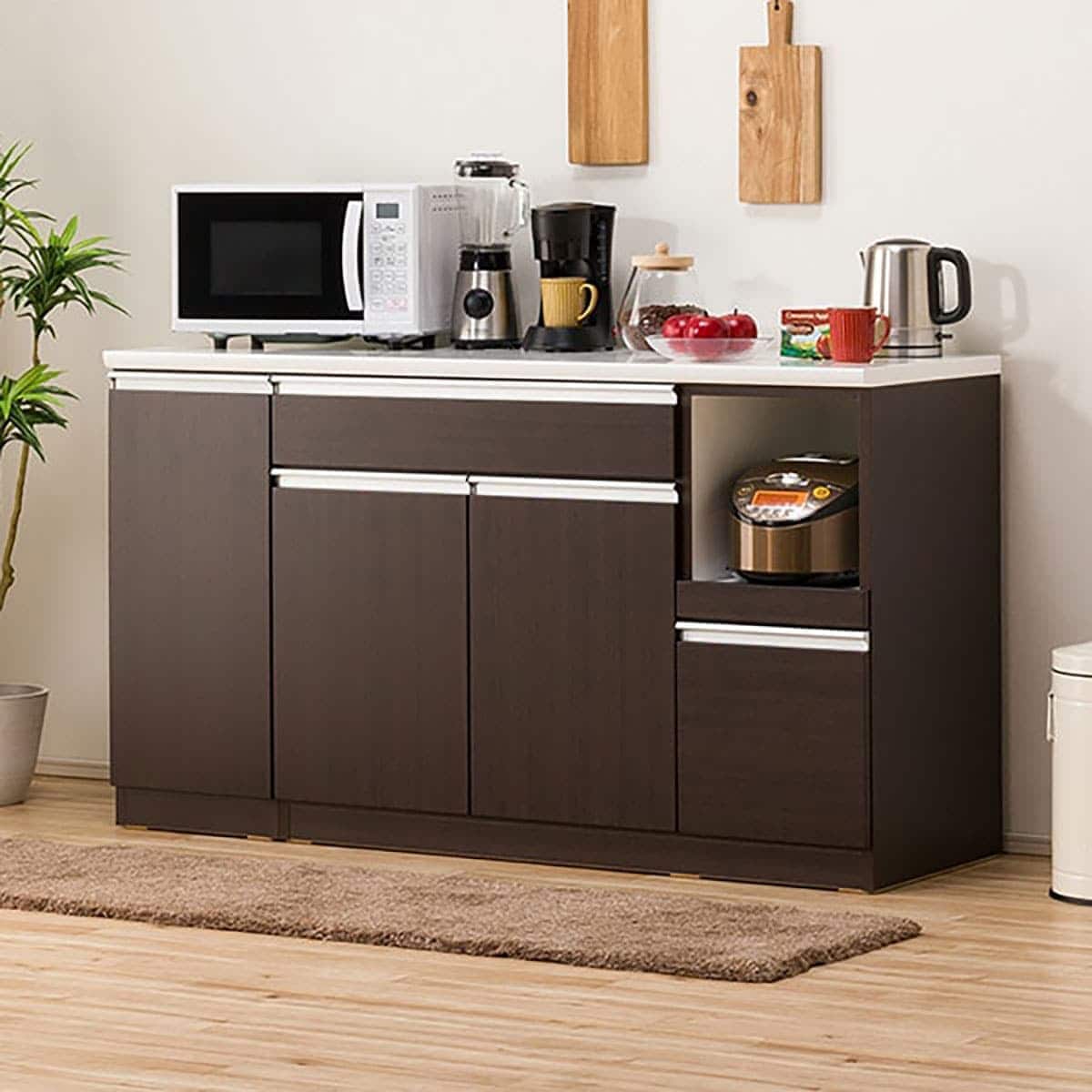 キッチンカウンター(レジューム 150TL-R DBR) | ニトリネット【公式