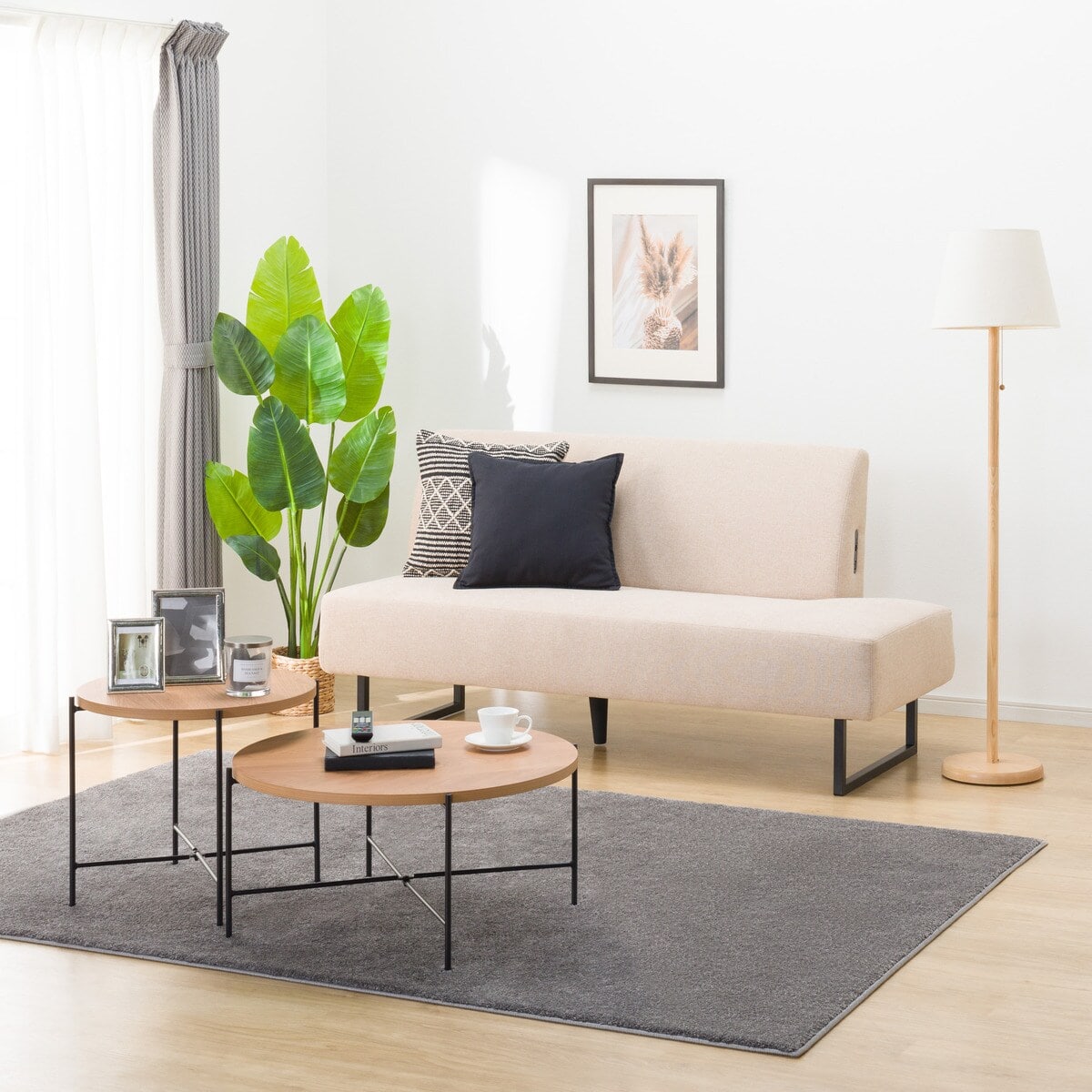 リビングダイニングソファ 布張りタイプ (左寄せ LD2 AQ-BE) | ニトリ