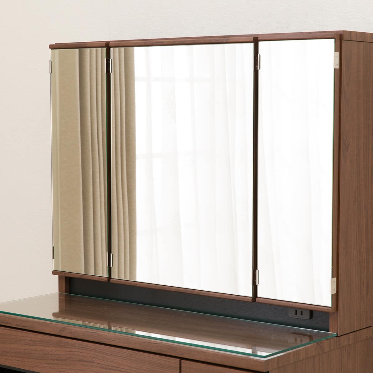 三面鏡ドレッサー(DR-007 MBR) | ニトリネット【公式】 家具